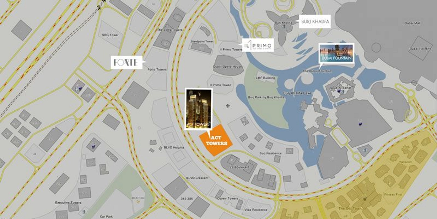 An ideal location, in Downtown Dubai’s Opera District, ACT I & ACT II are enviable homes. - Provident Estate