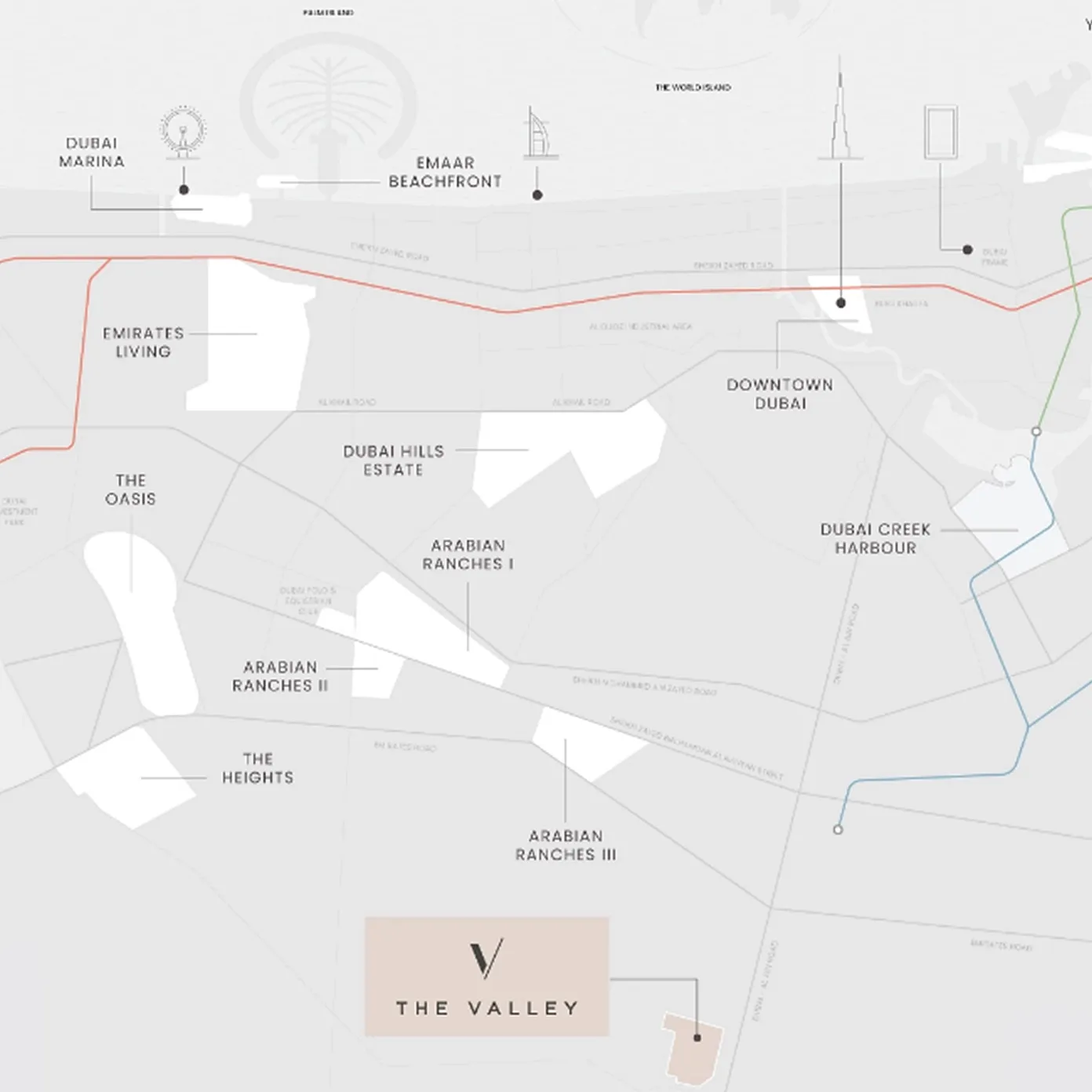 Seamlessly connected to Dubai’s key destinations. - Provident Estate
