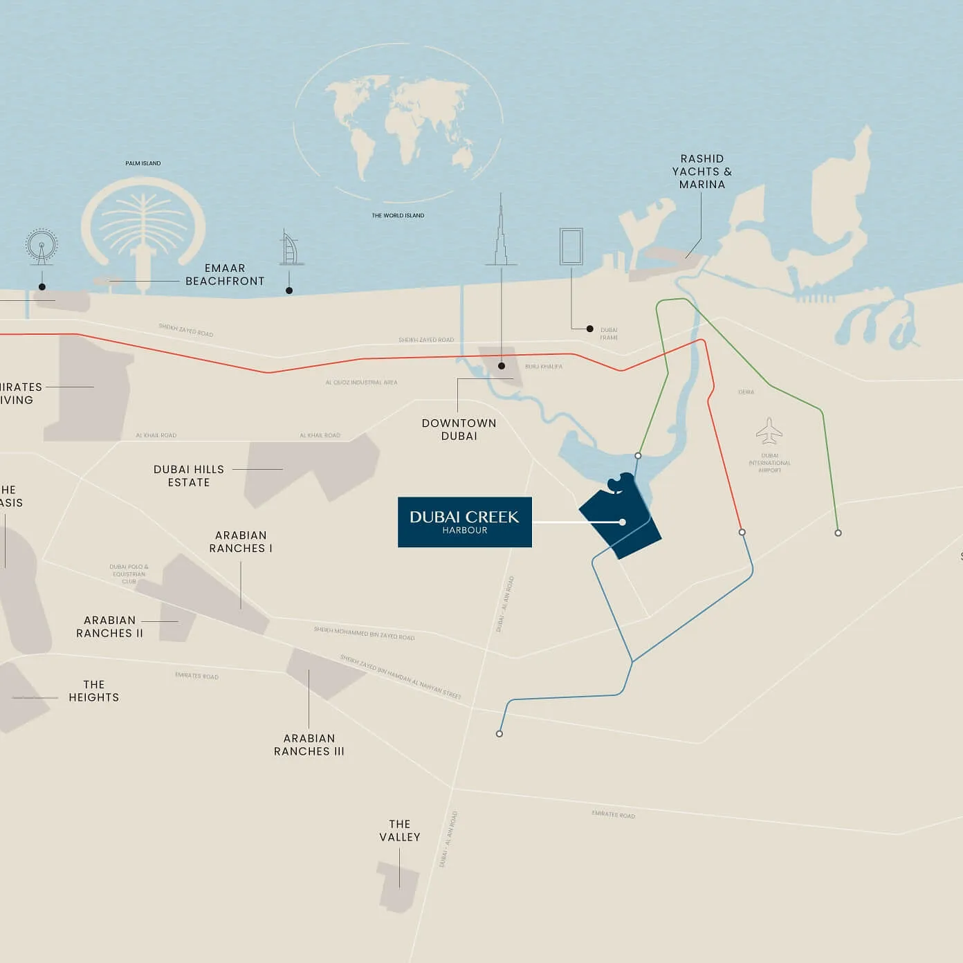 Strategically Located in the Heart of Dubai Creek Harbour - Provident Estate
