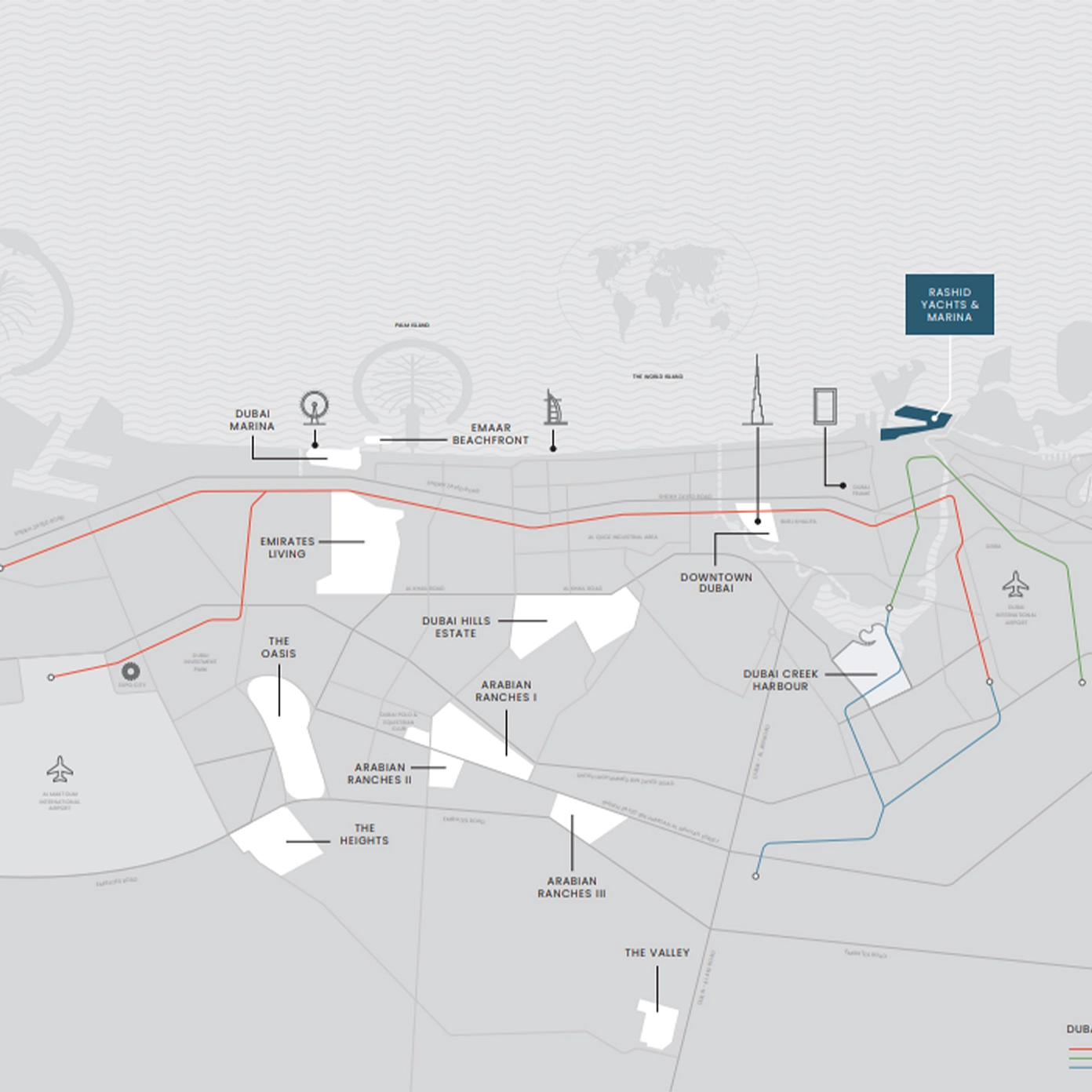 Enjoy Stunning Views of the Water and Dubai Skyline - Provident Estate