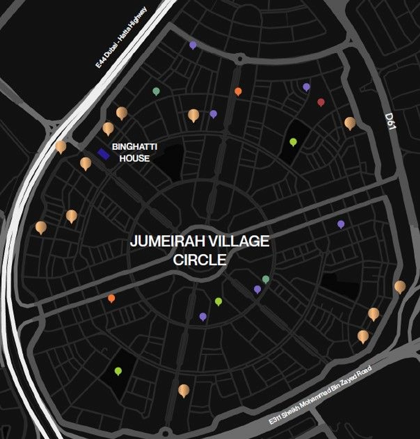 Binghatti Amber's Premier Location in JVC - Provident Estate