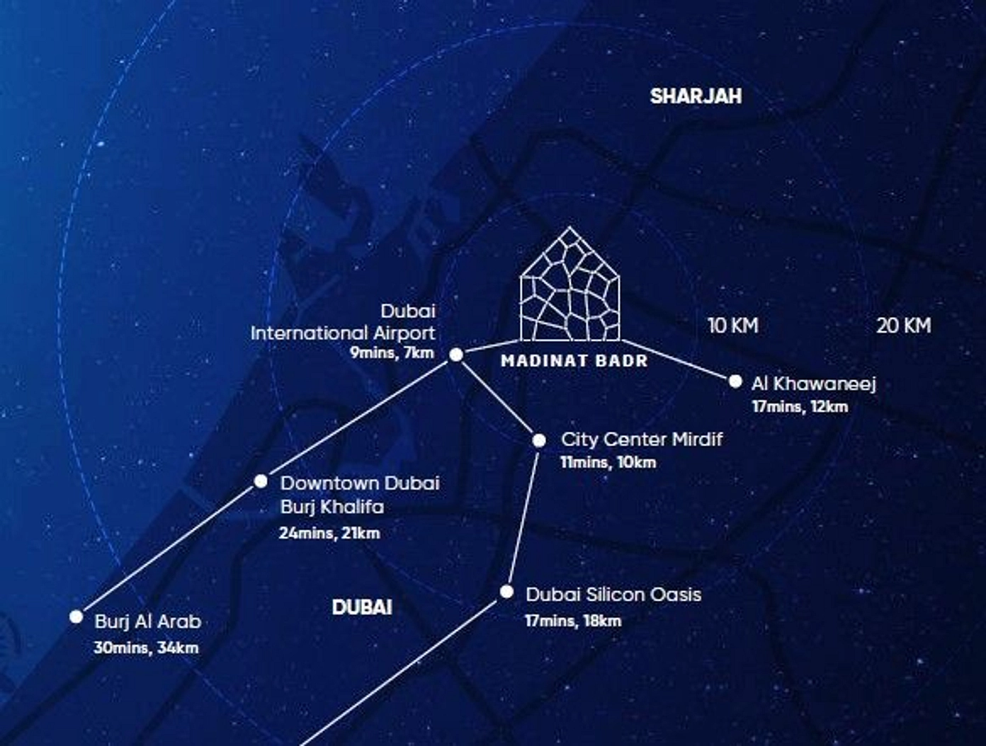 Located at the intersection of SMBZ Road and Al Khawaneej Road - Provident Estate