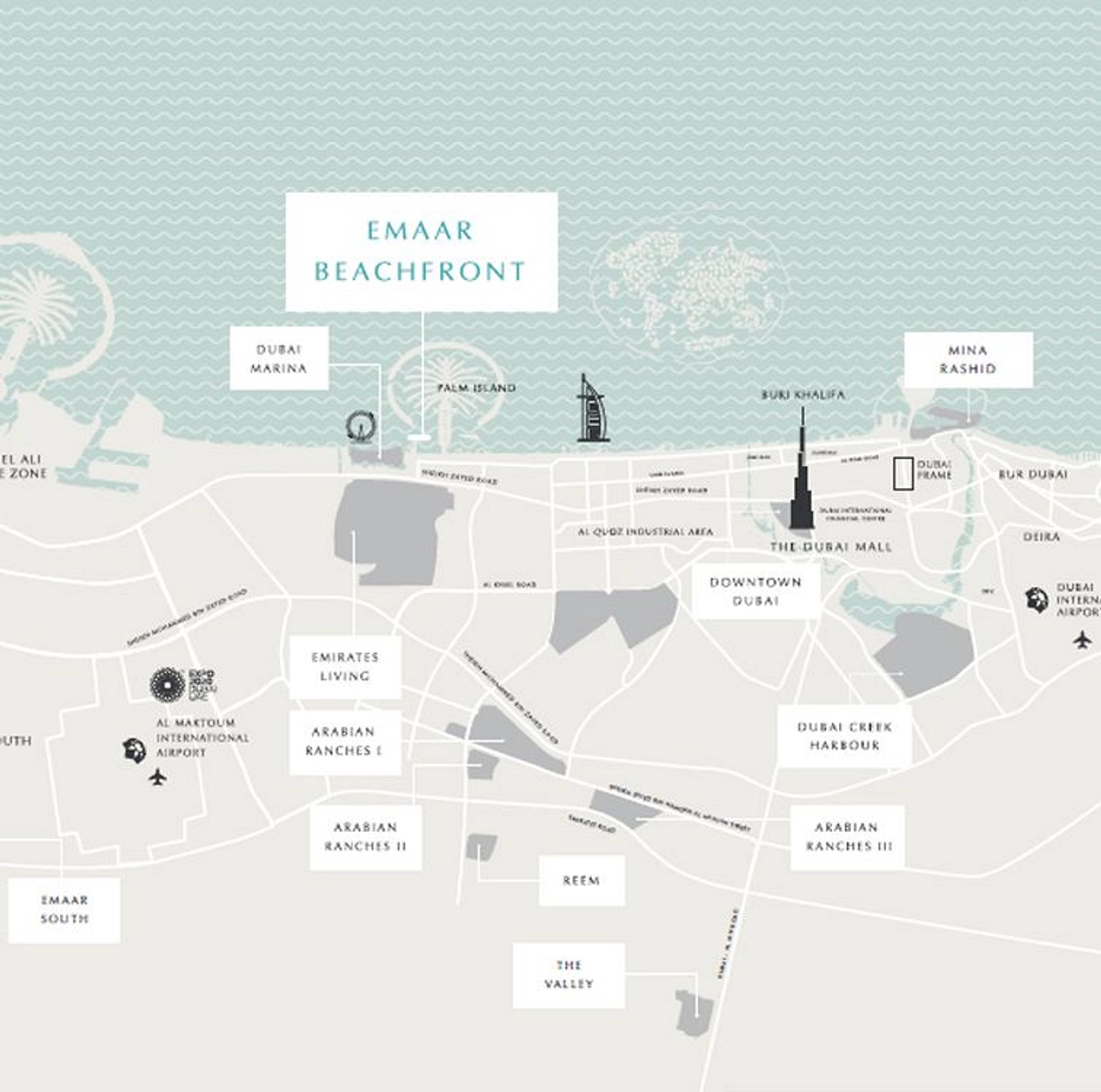 Address Residences The Bay is located in Emaar Beachfront. - Provident Estate