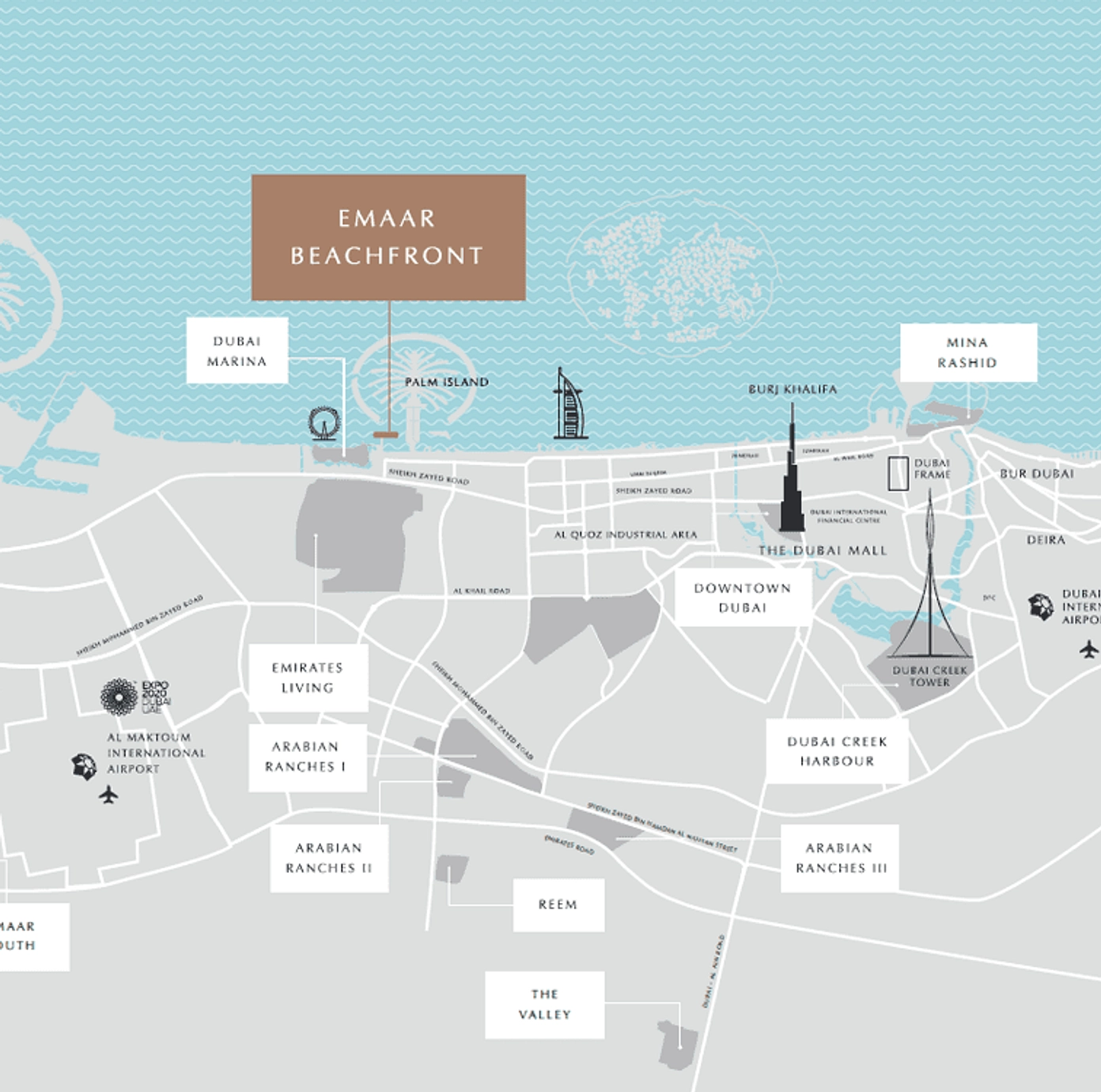 Emaar’s Beach Isle is located between JBR, Palm Jumeirah and Dubai Marina. - Provident Estate