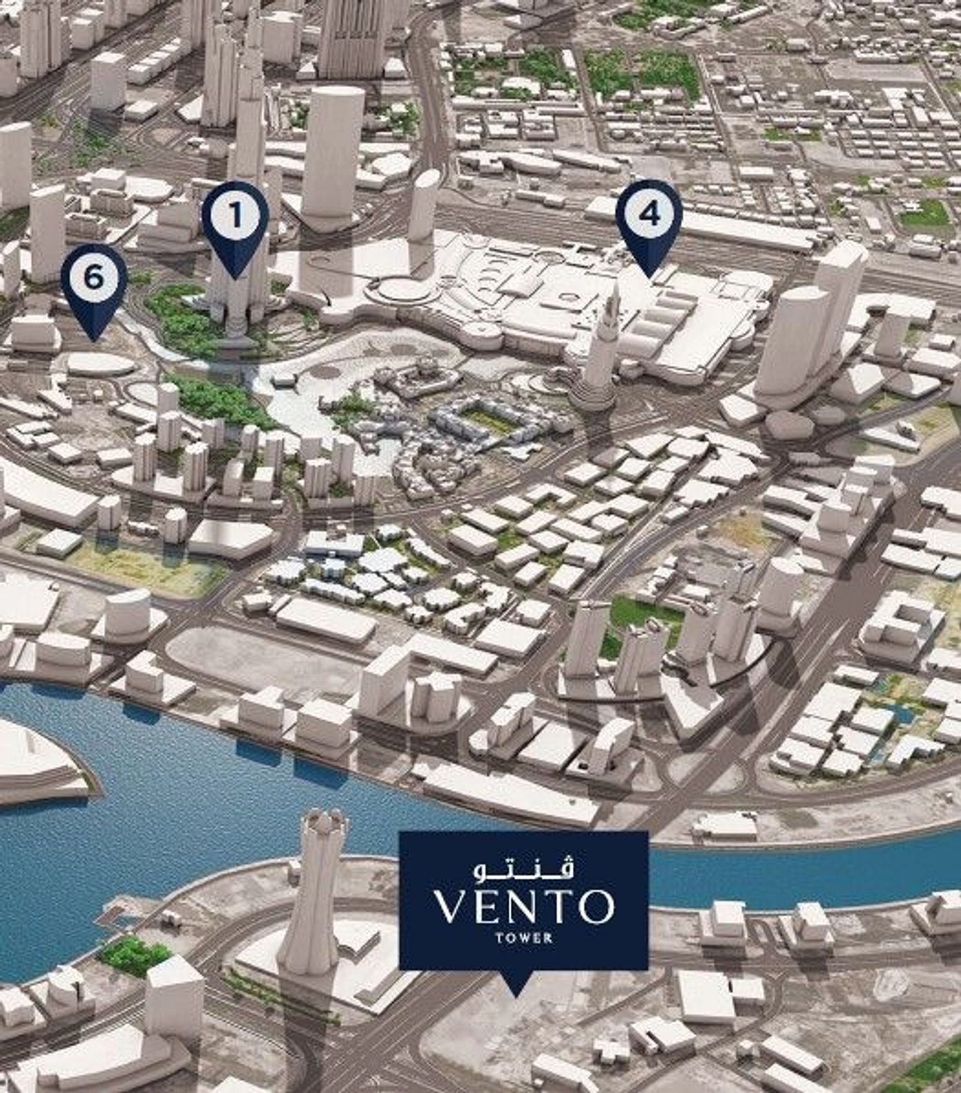 Premium Vento Tower Location in Business Bay - Provident Estate