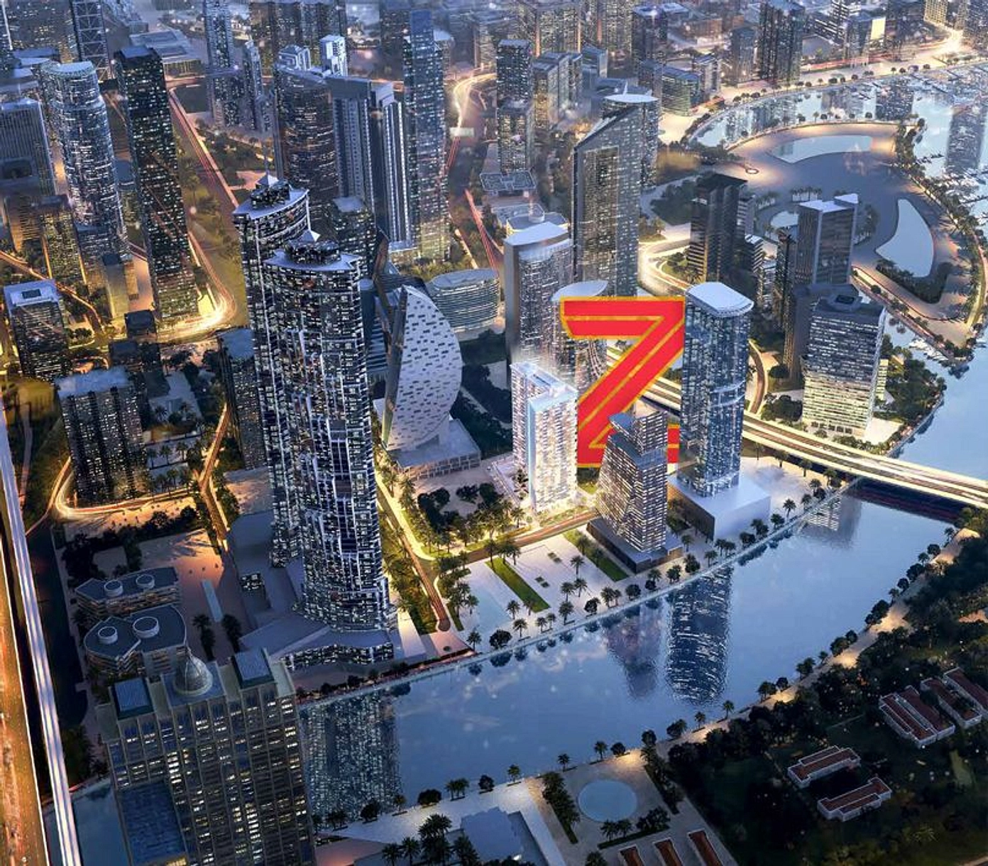 Elegant lobby with 24-hour reception and concierge desk - Provident Estate